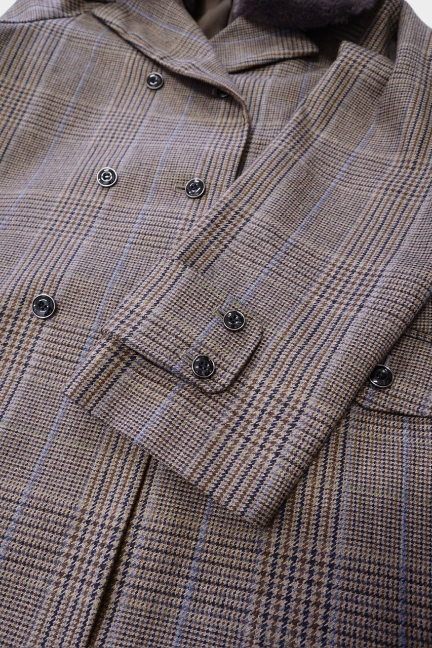 〈予約〉double breasted big collar coat / gray