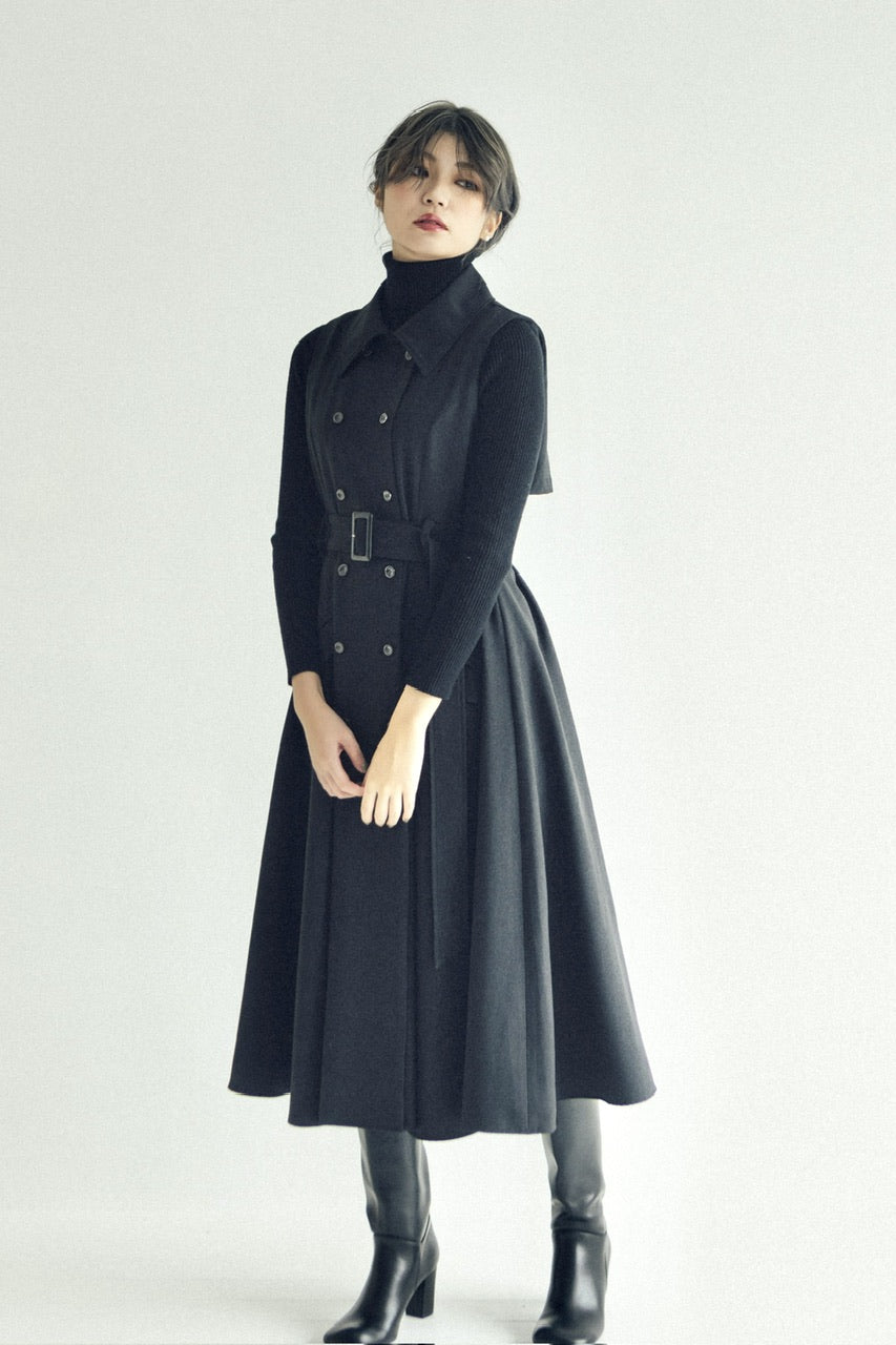 sleeveless trench dress