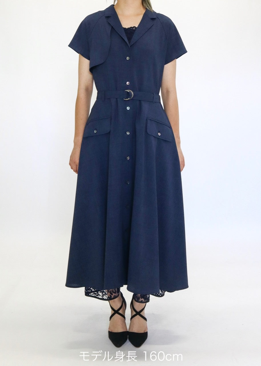 〈Renée〉Tailored collar dress