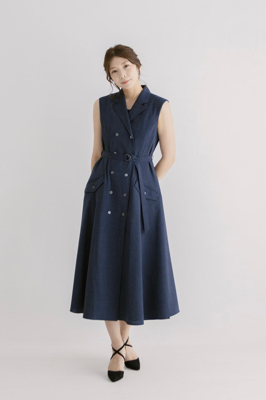 sleeveless trench dress