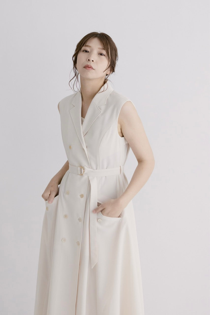sleeveless trench dress