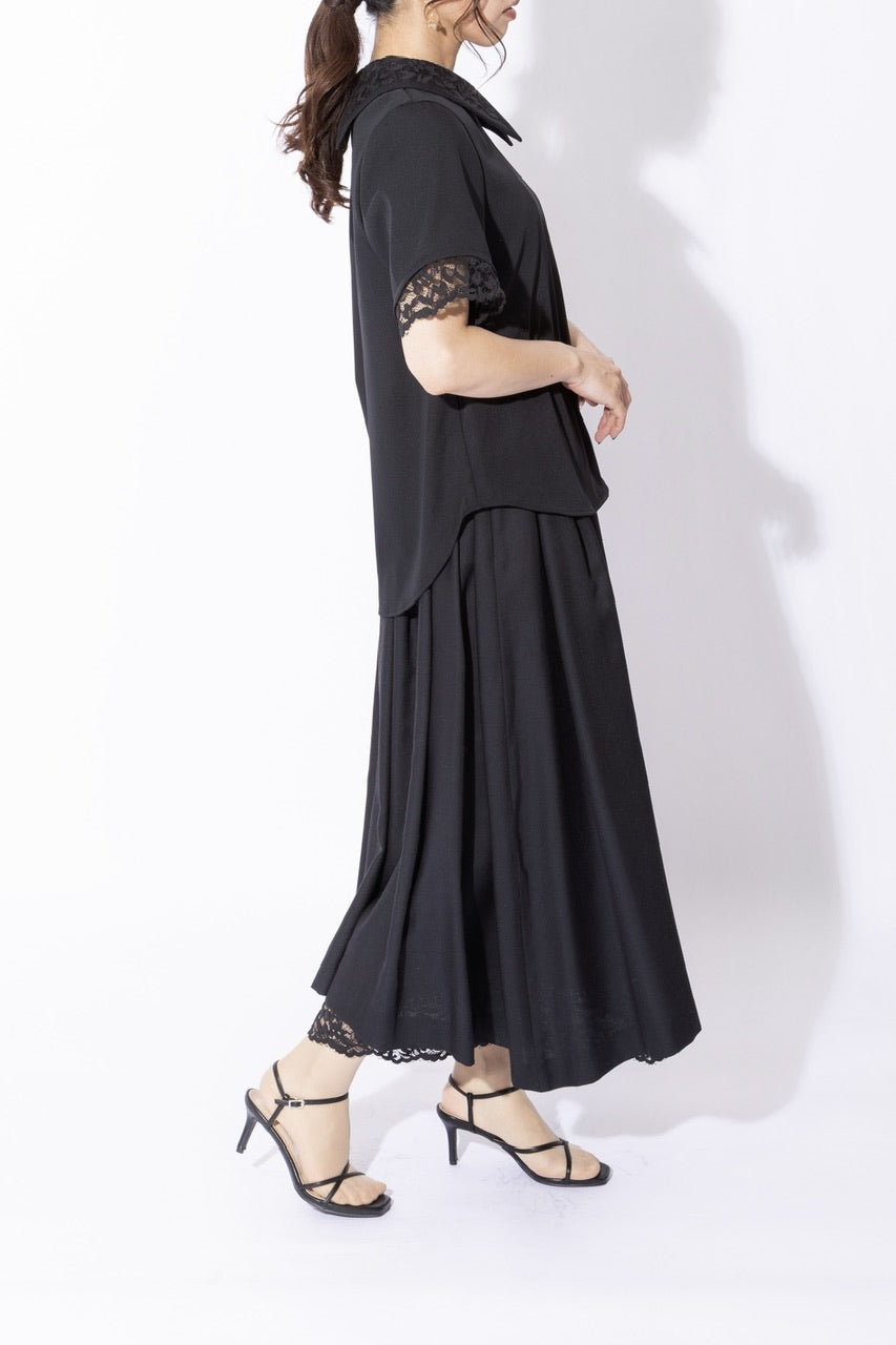 lace collar blouse