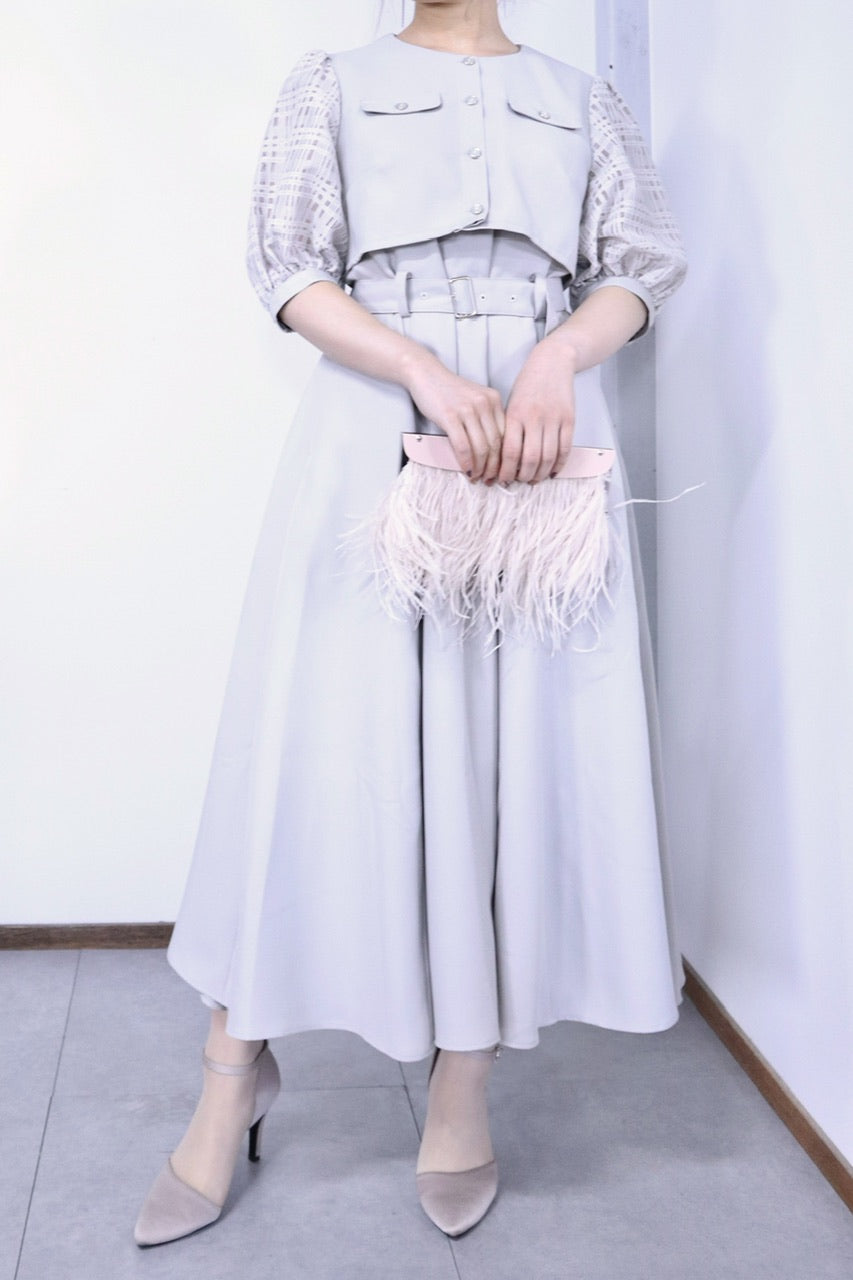 puff sleeve docking dress