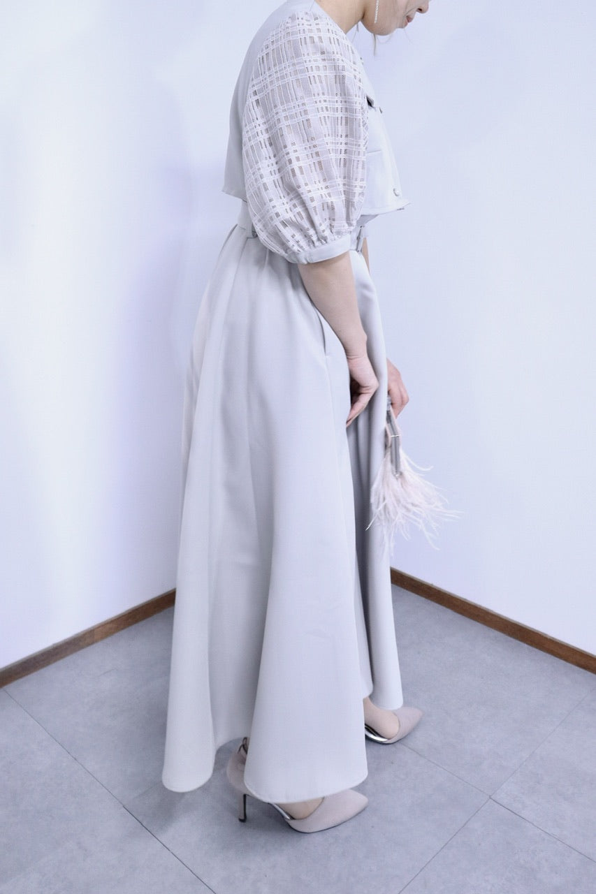 puff sleeve docking dress