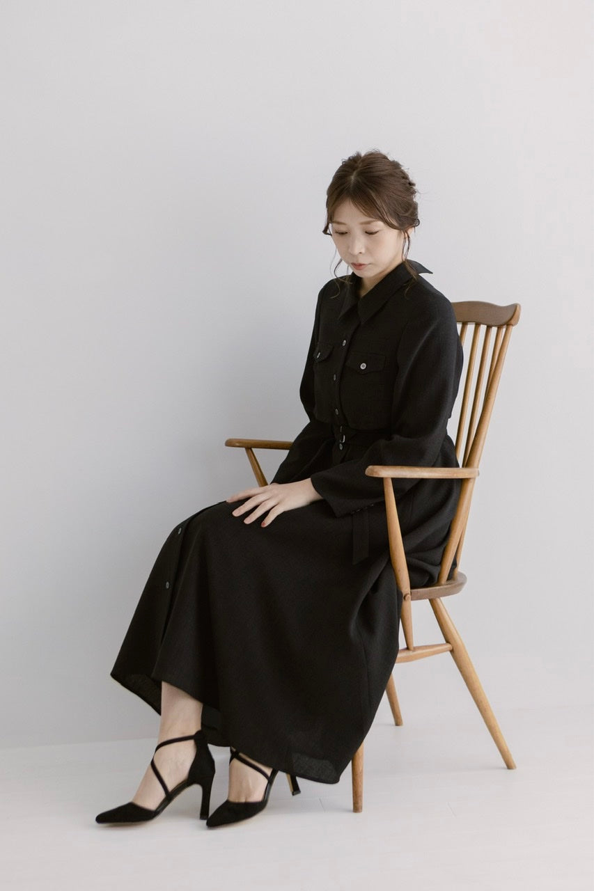 〈Manon〉docking flare dress