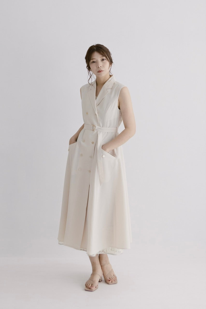 sleeveless trench dress
