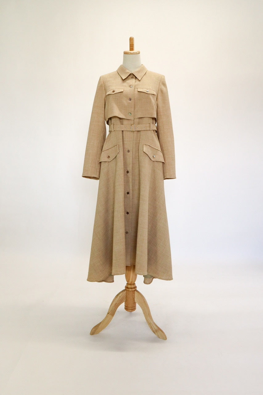 〈Manon〉docking flare dress