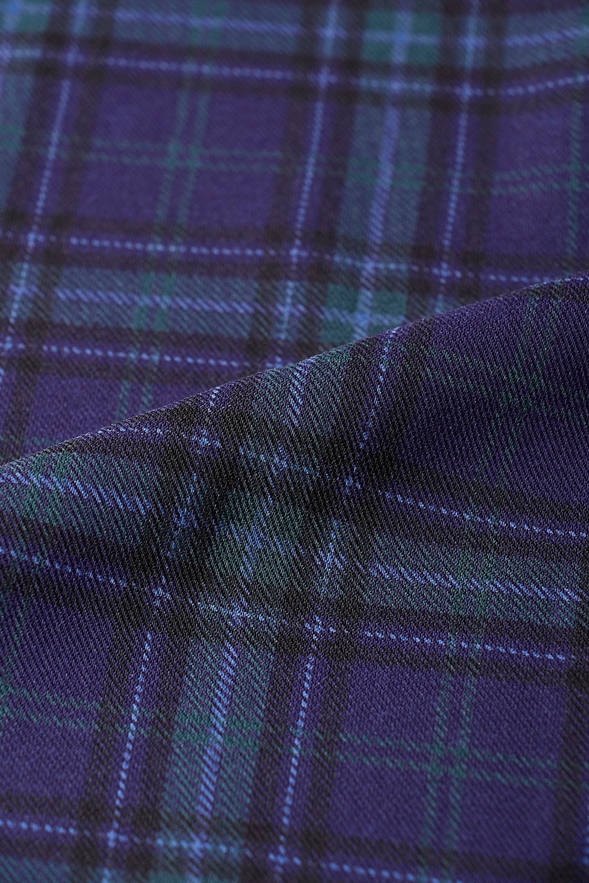 Armelle tuck skirt / navy check