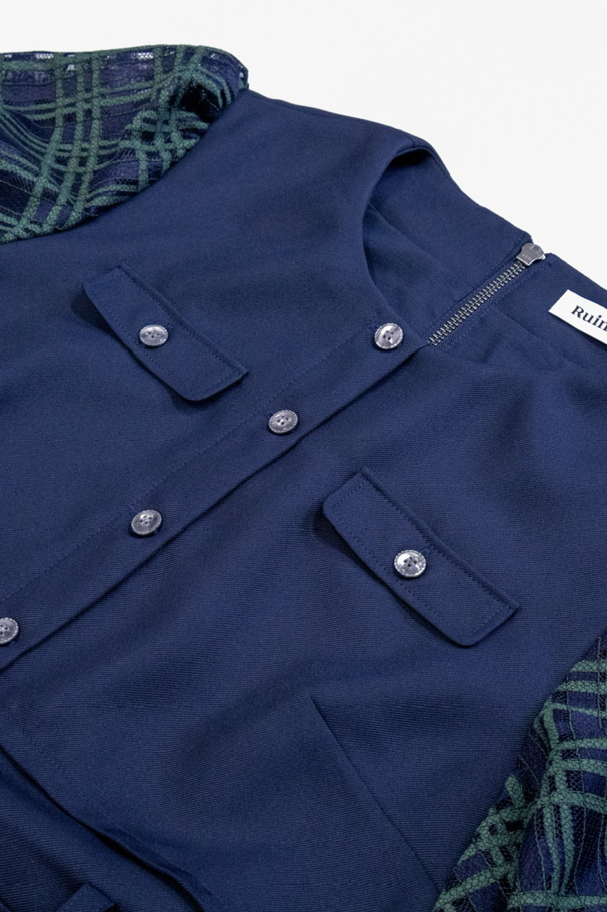 puff sleeve docking dress
