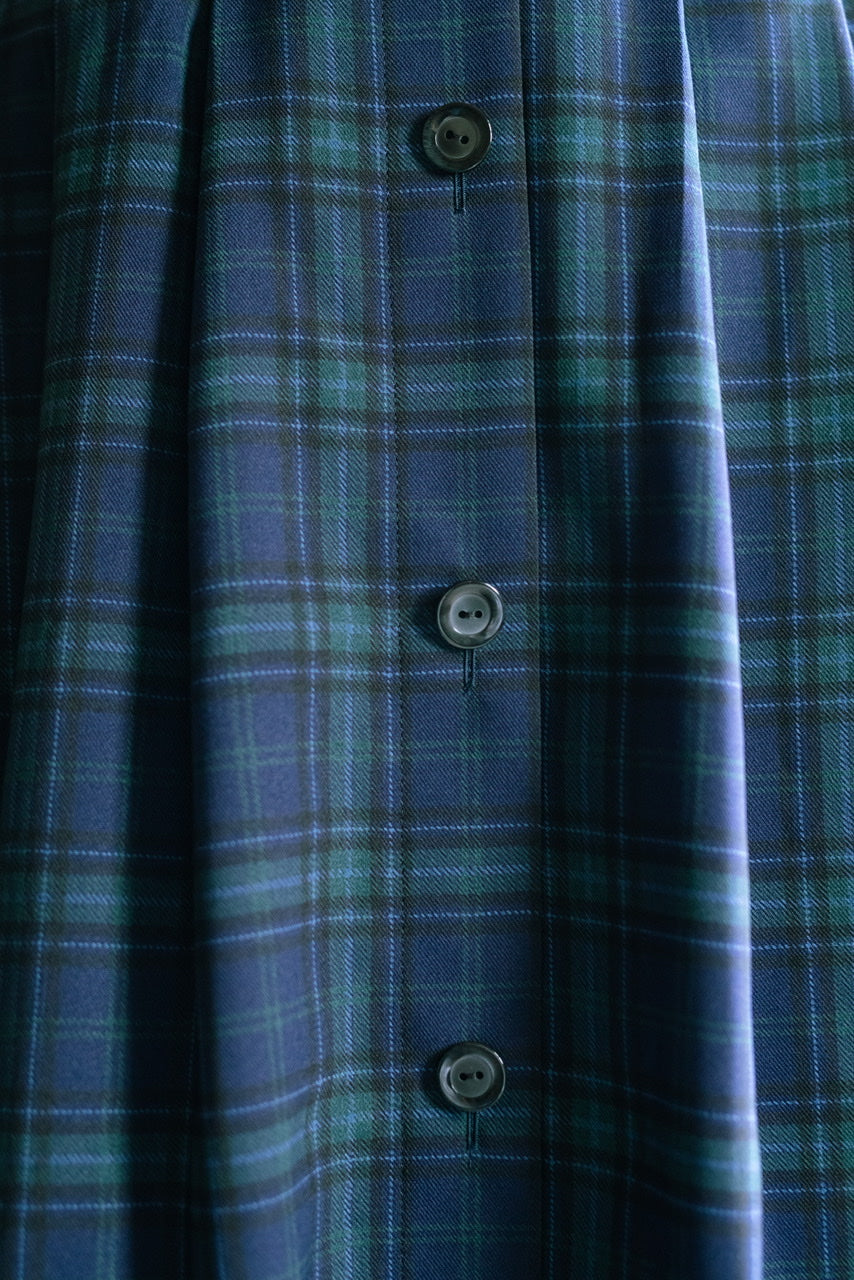 Armelle tuck skirt / navy check