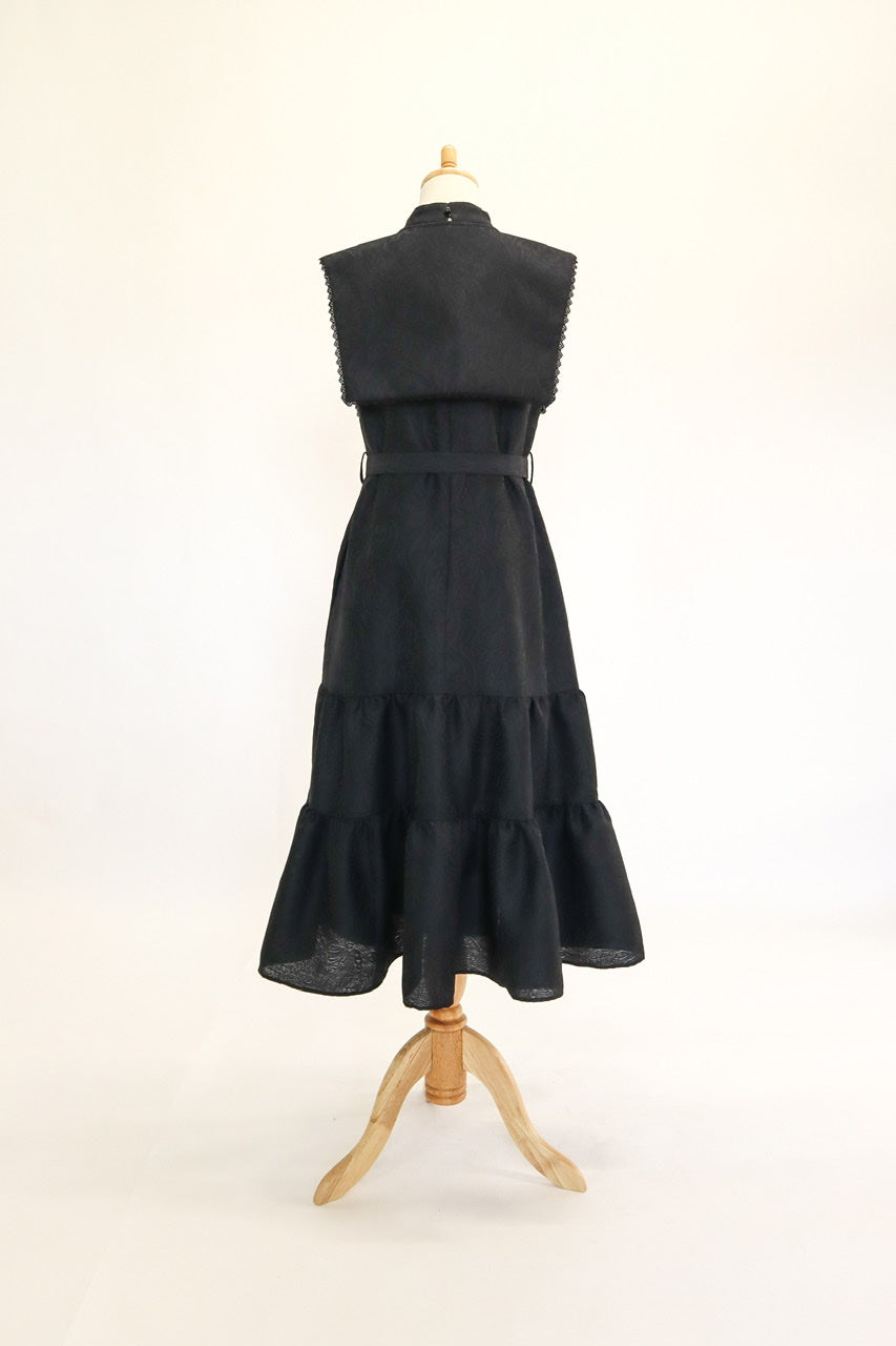 〈Laurence〉attached collar long dress