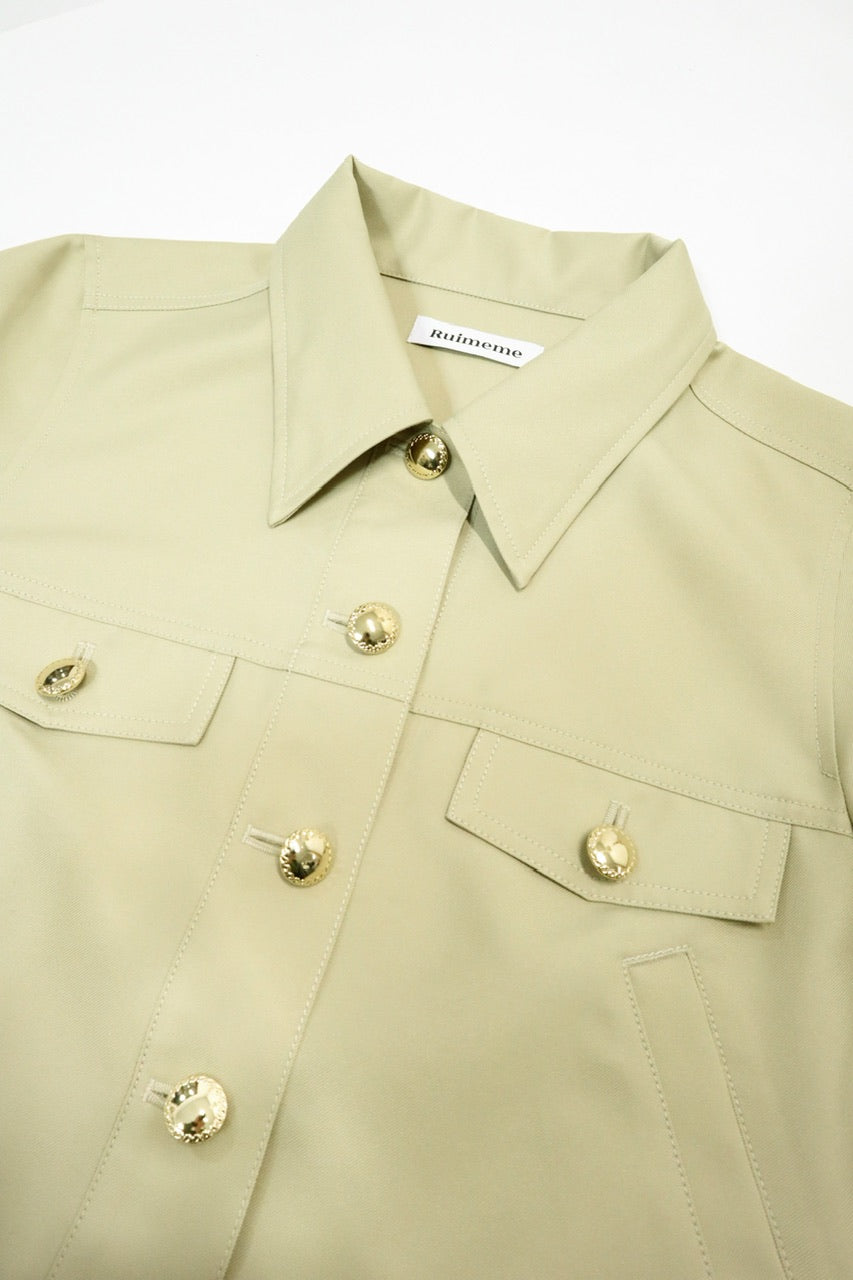 〈再販〉stitch cropped jacket / beige