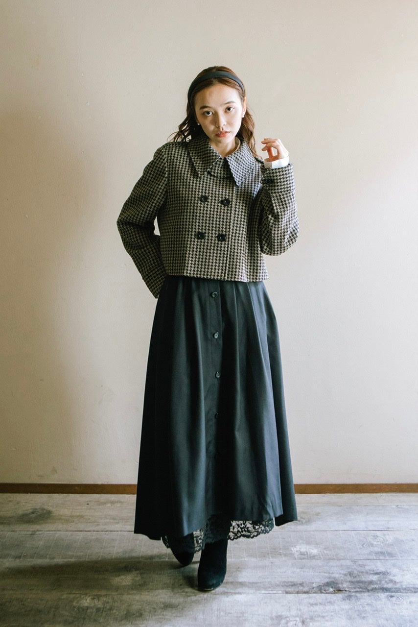 Armelle tuck skirt / black