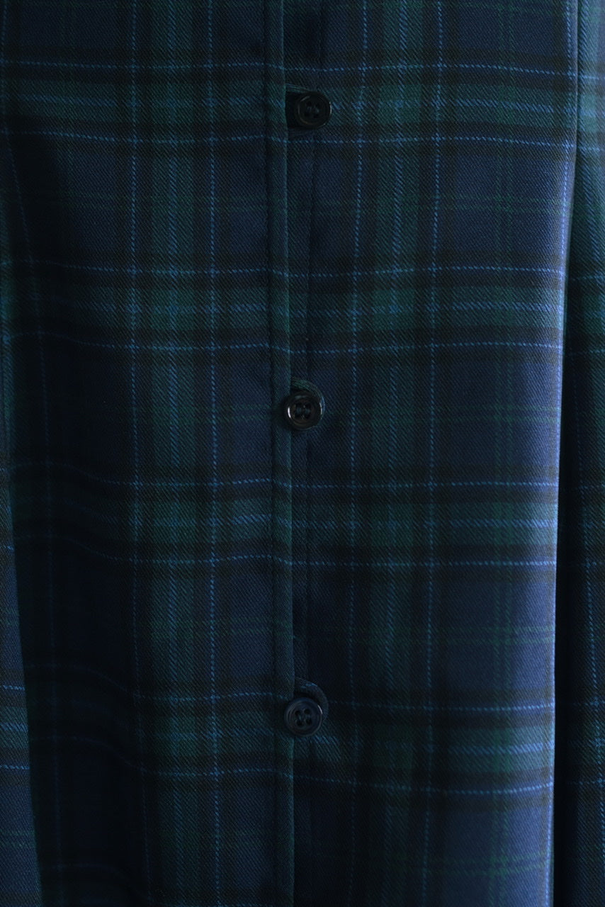 camisole flare dress / navy check