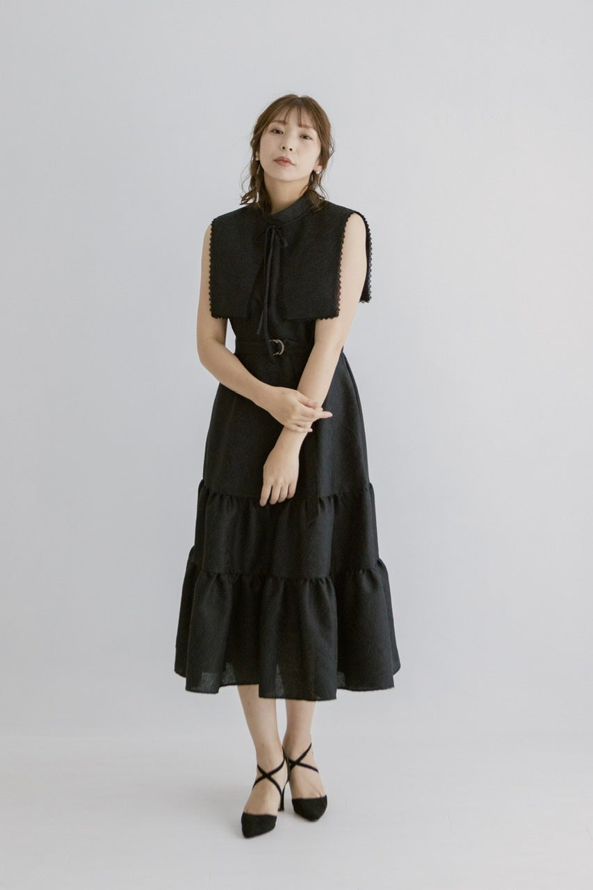 〈Laurence〉attached collar long dress