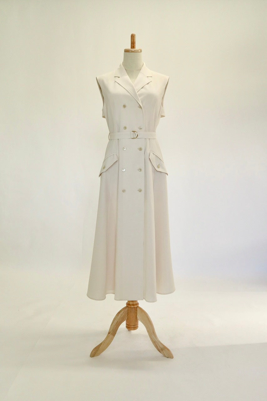 sleeveless trench dress