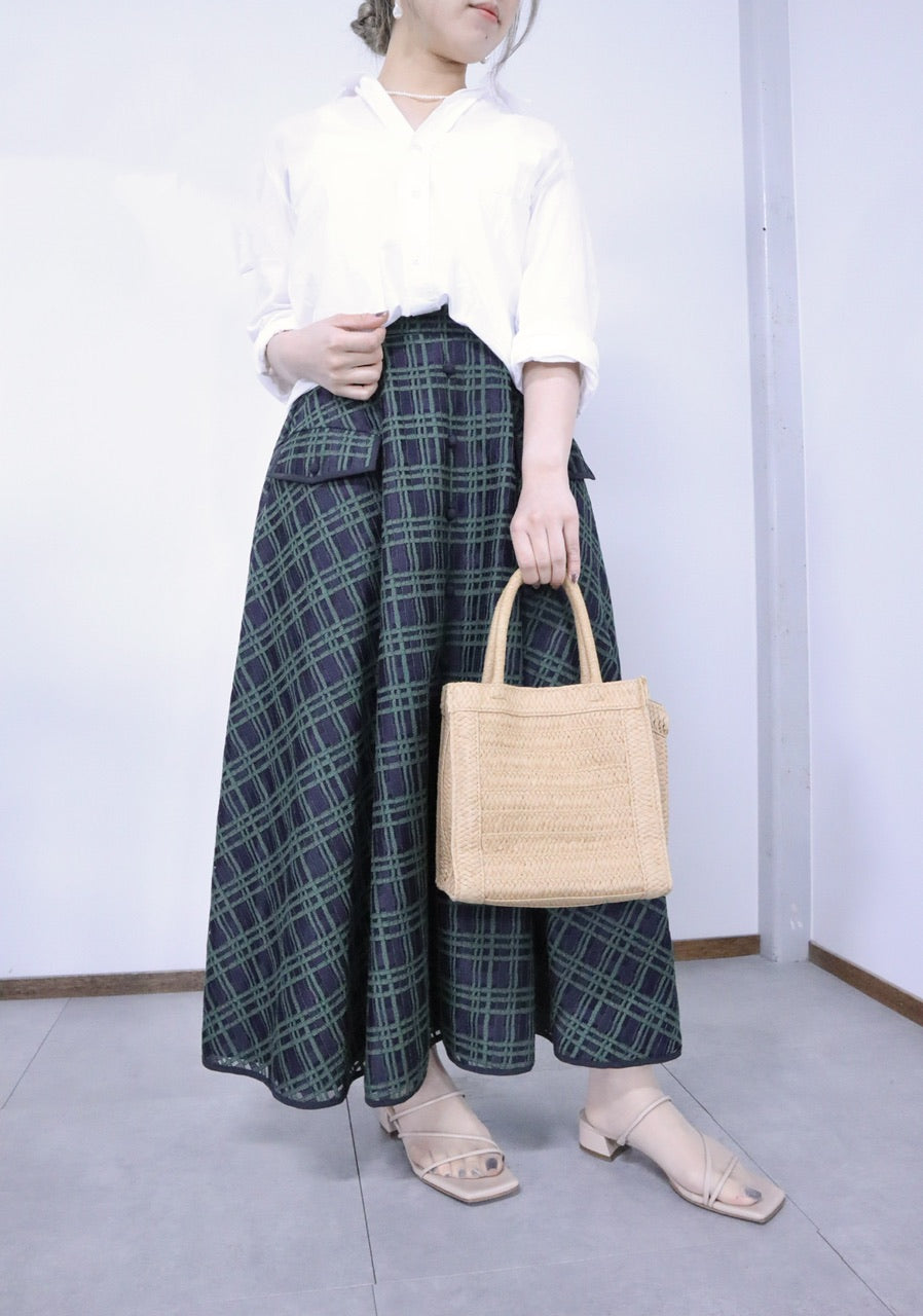 piping lace skirt