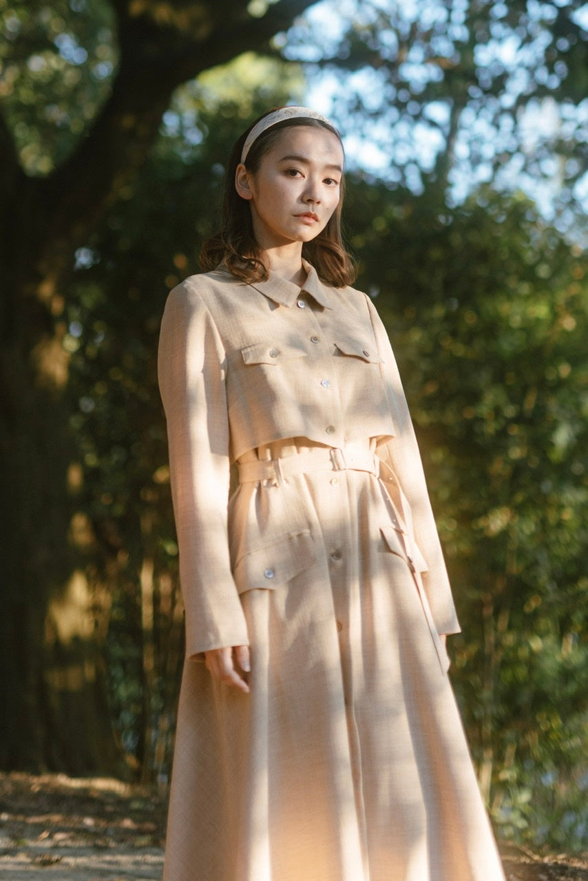 〈Manon〉docking flare dress