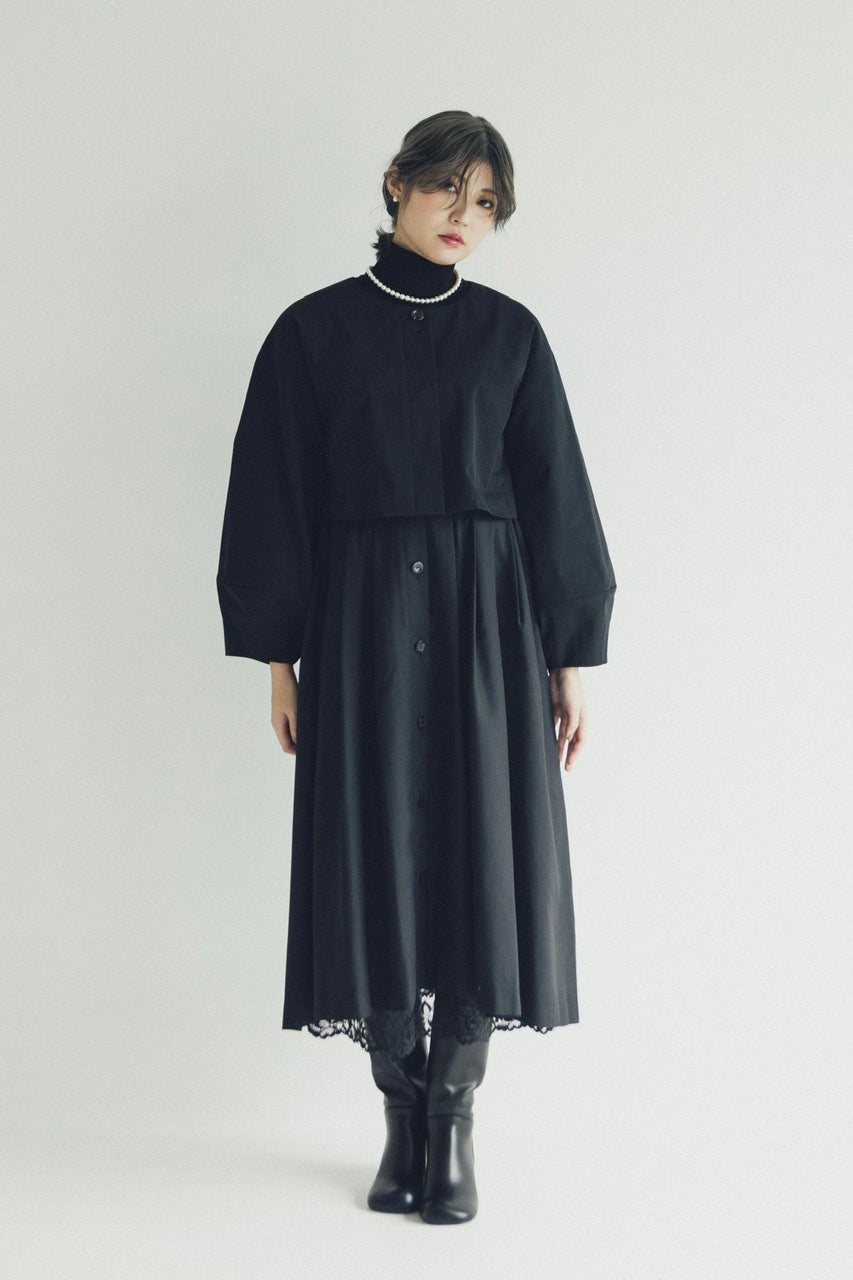 Armelle tuck skirt / black
