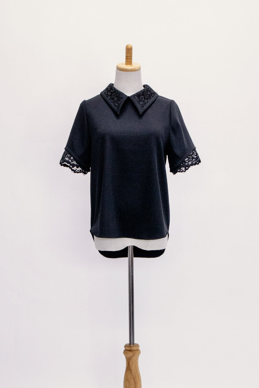 lace collar blouse