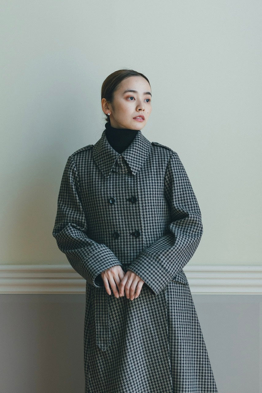 メーカー直売 CLANE クラネ MIX HOUNDSTOOTH CAPE COAT ...