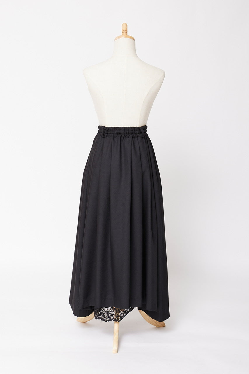 Armelle tuck skirt / black