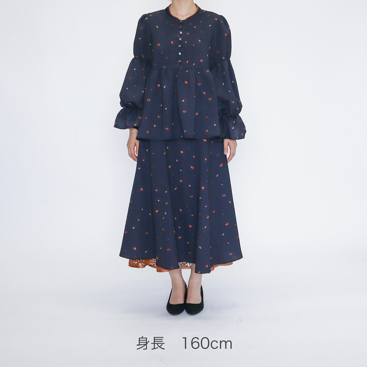 "marchen" pin tuck gather blouse
