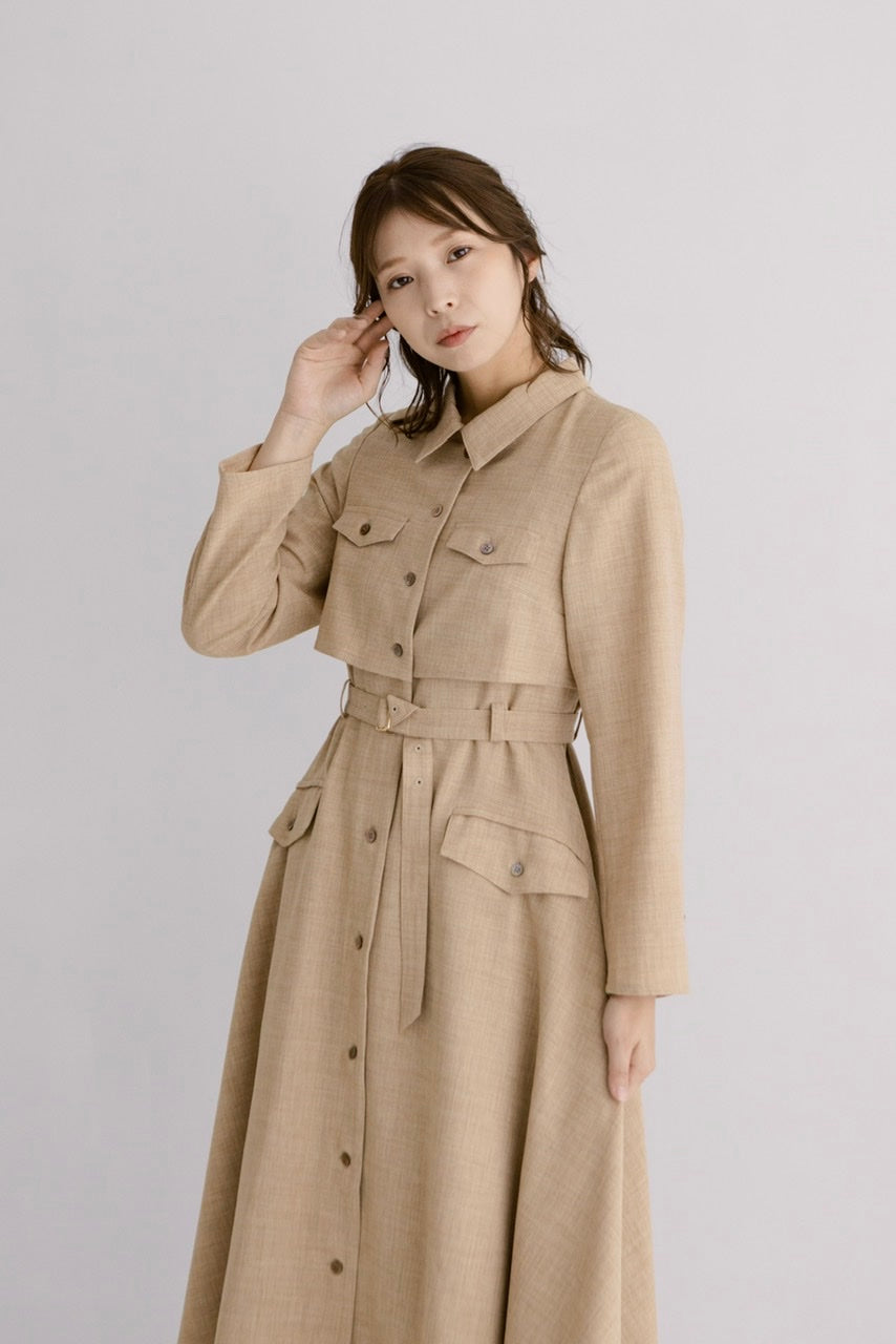 〈Manon〉docking flare dress