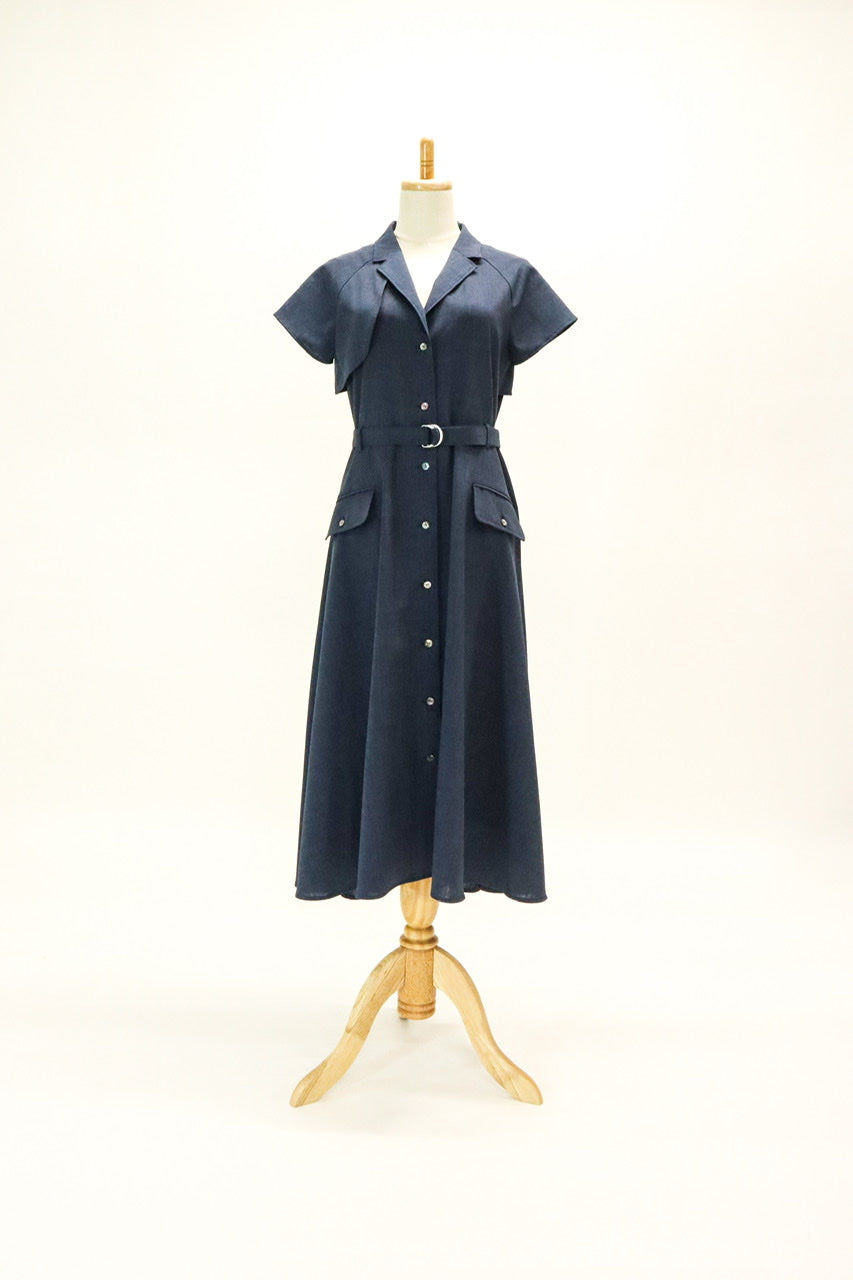 〈Renée〉Tailored collar dress