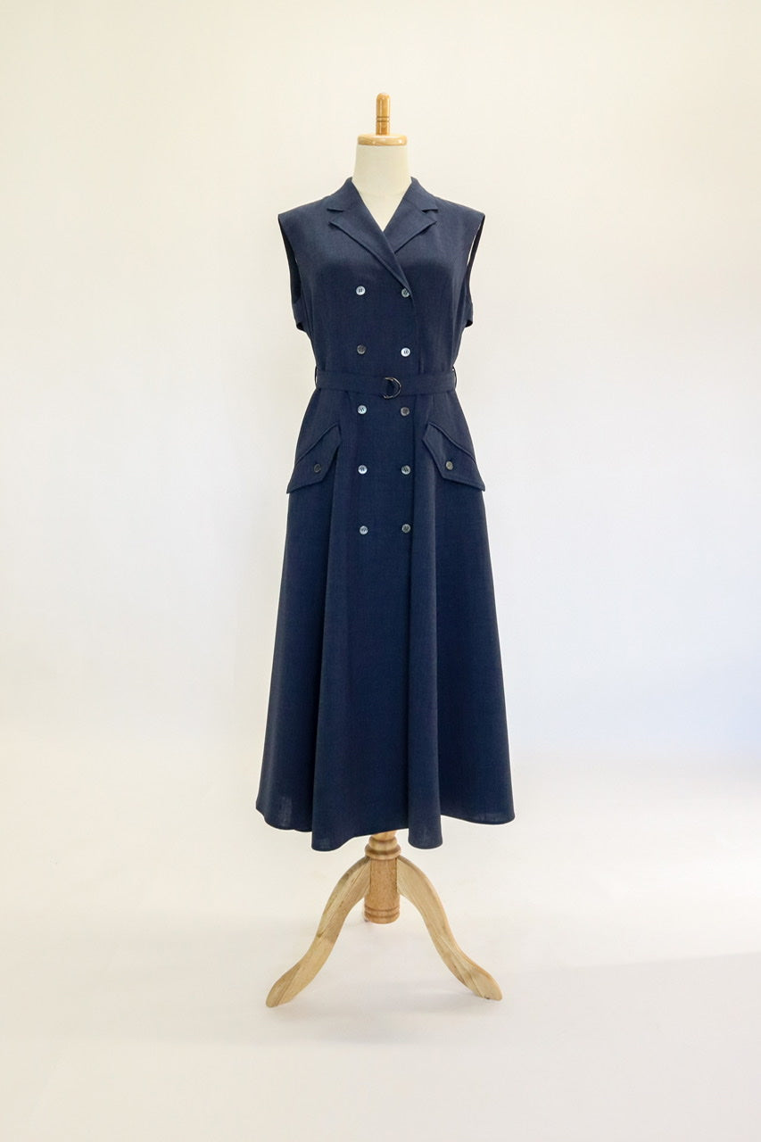 sleeveless trench dress