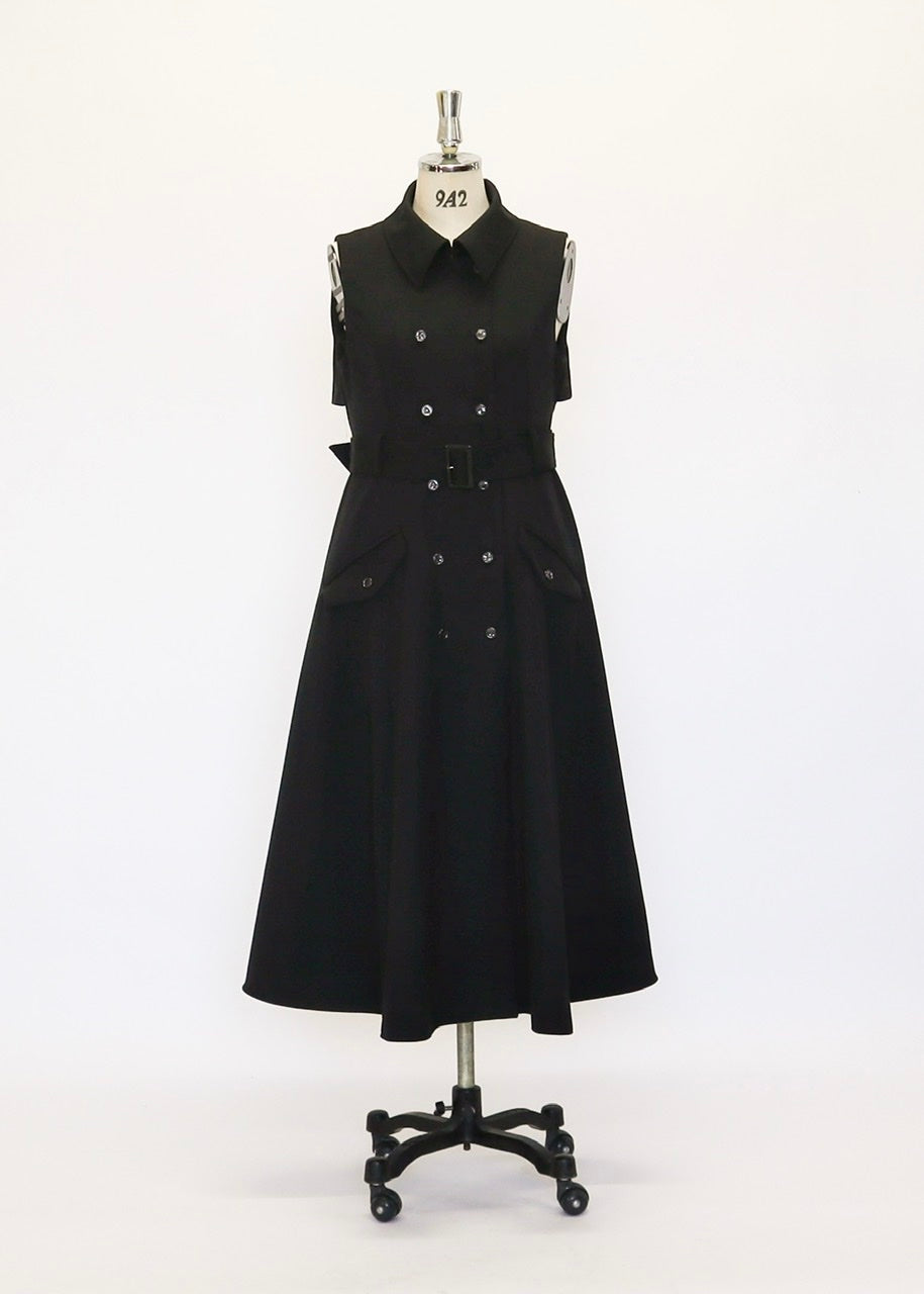 sleeveless trench dress