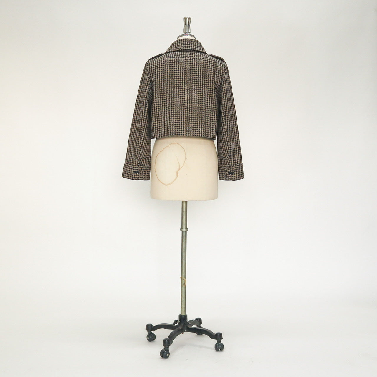 houndstooth cropped jacket