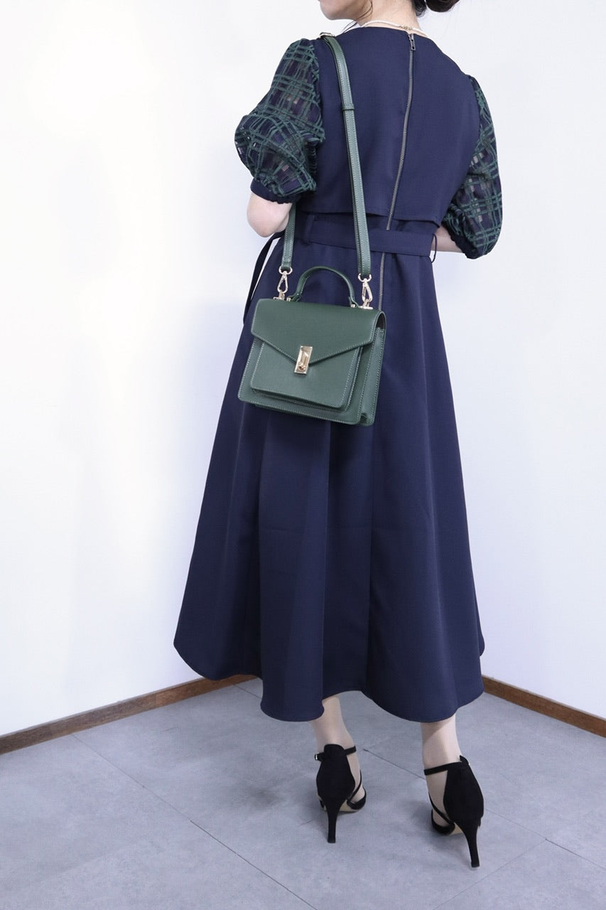 puff sleeve docking dress