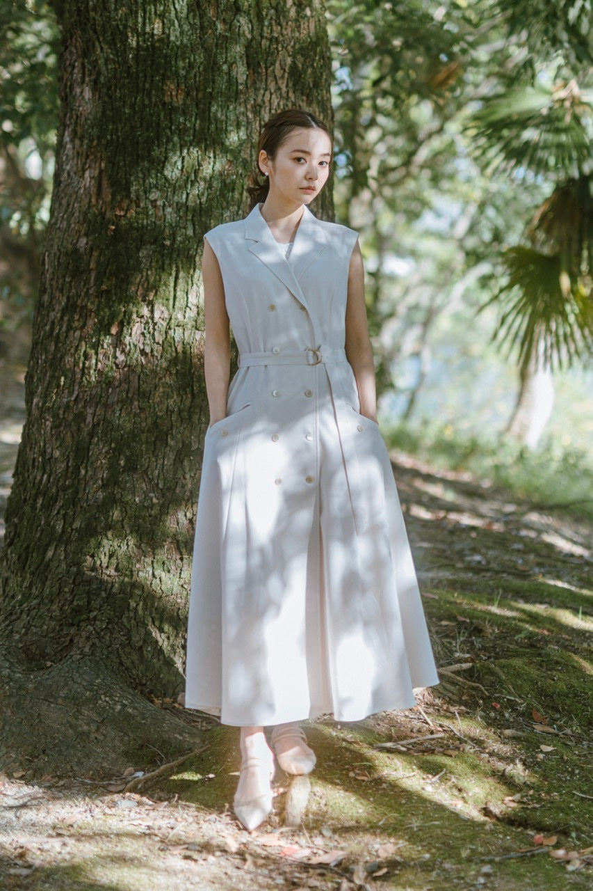 sleeveless trench dress
