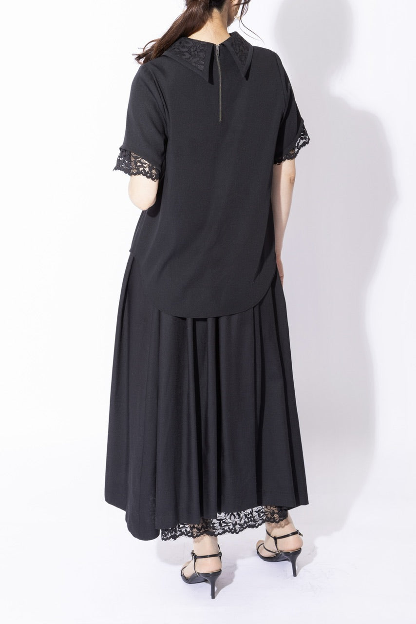 lace collar blouse