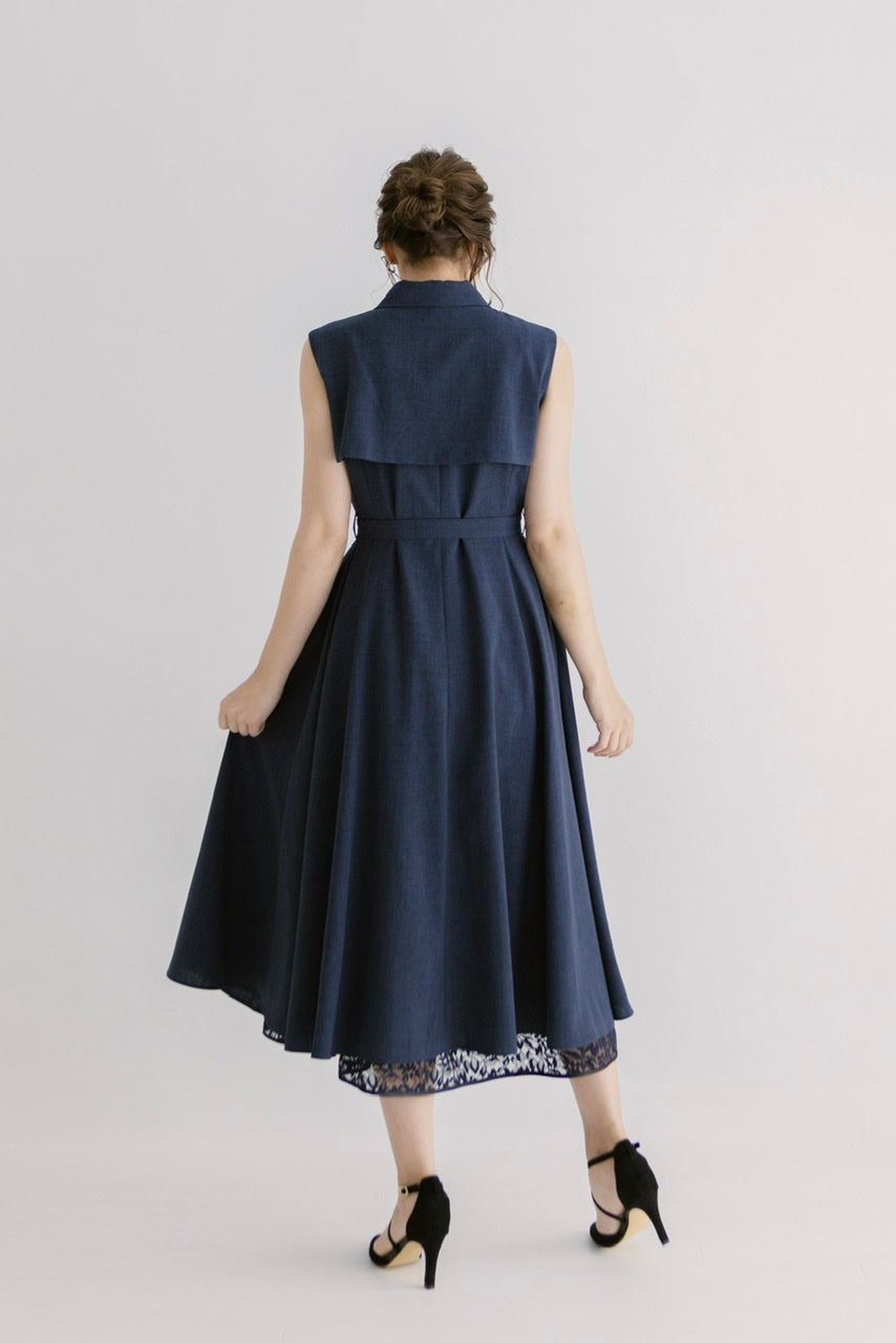 sleeveless trench dress