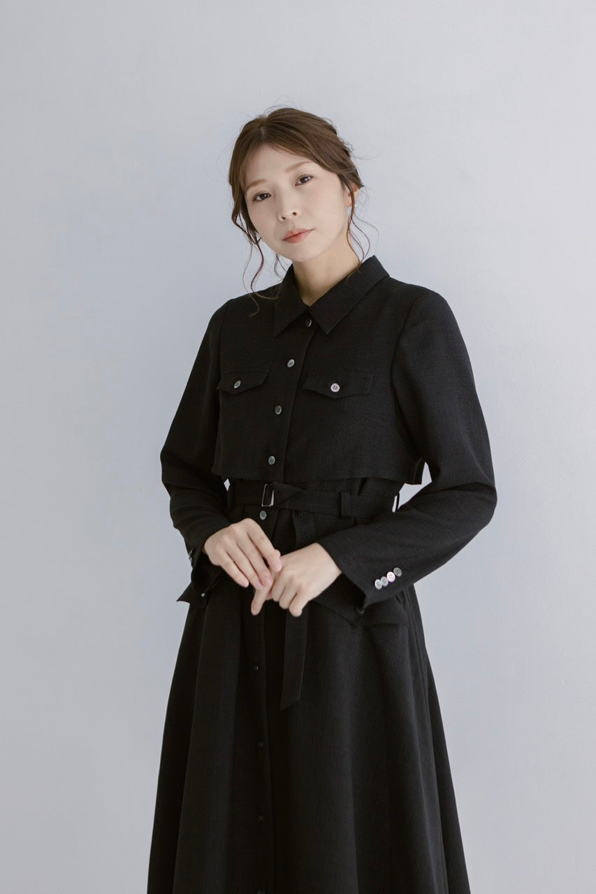 〈Manon〉docking flare dress