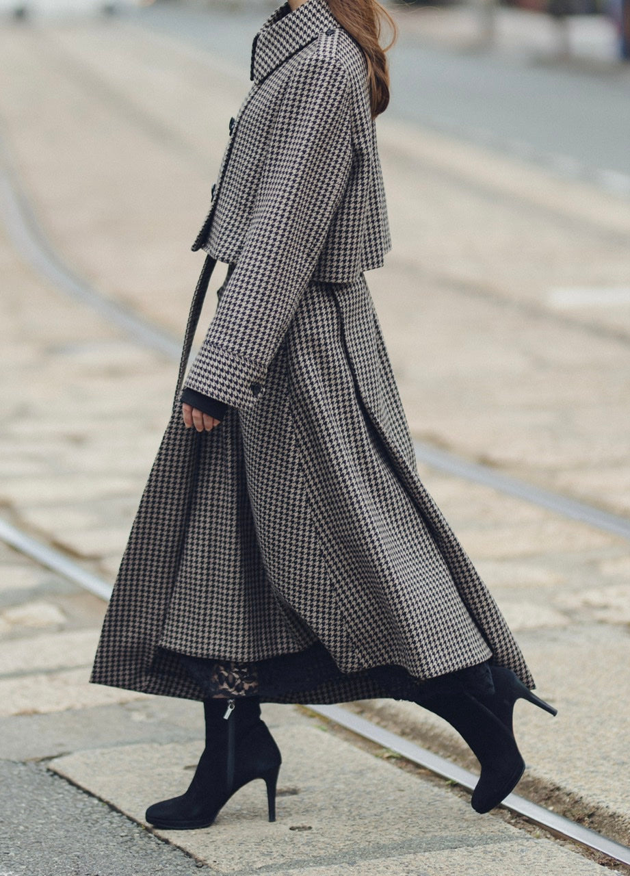 houndstooth cropped jacket