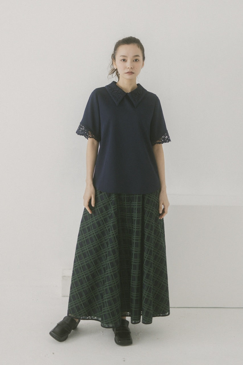 piping lace skirt