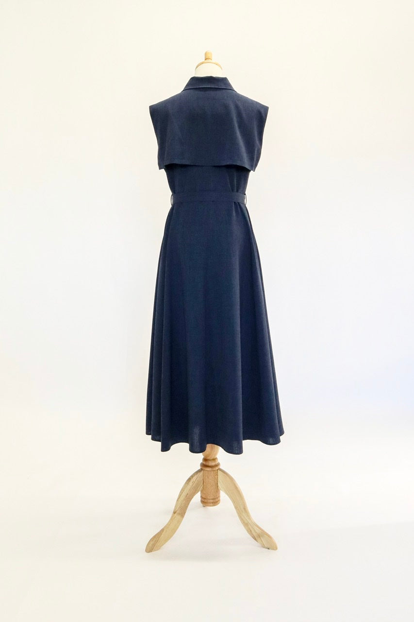 sleeveless trench dress