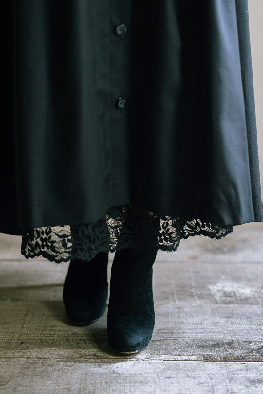 Armelle tuck skirt / black