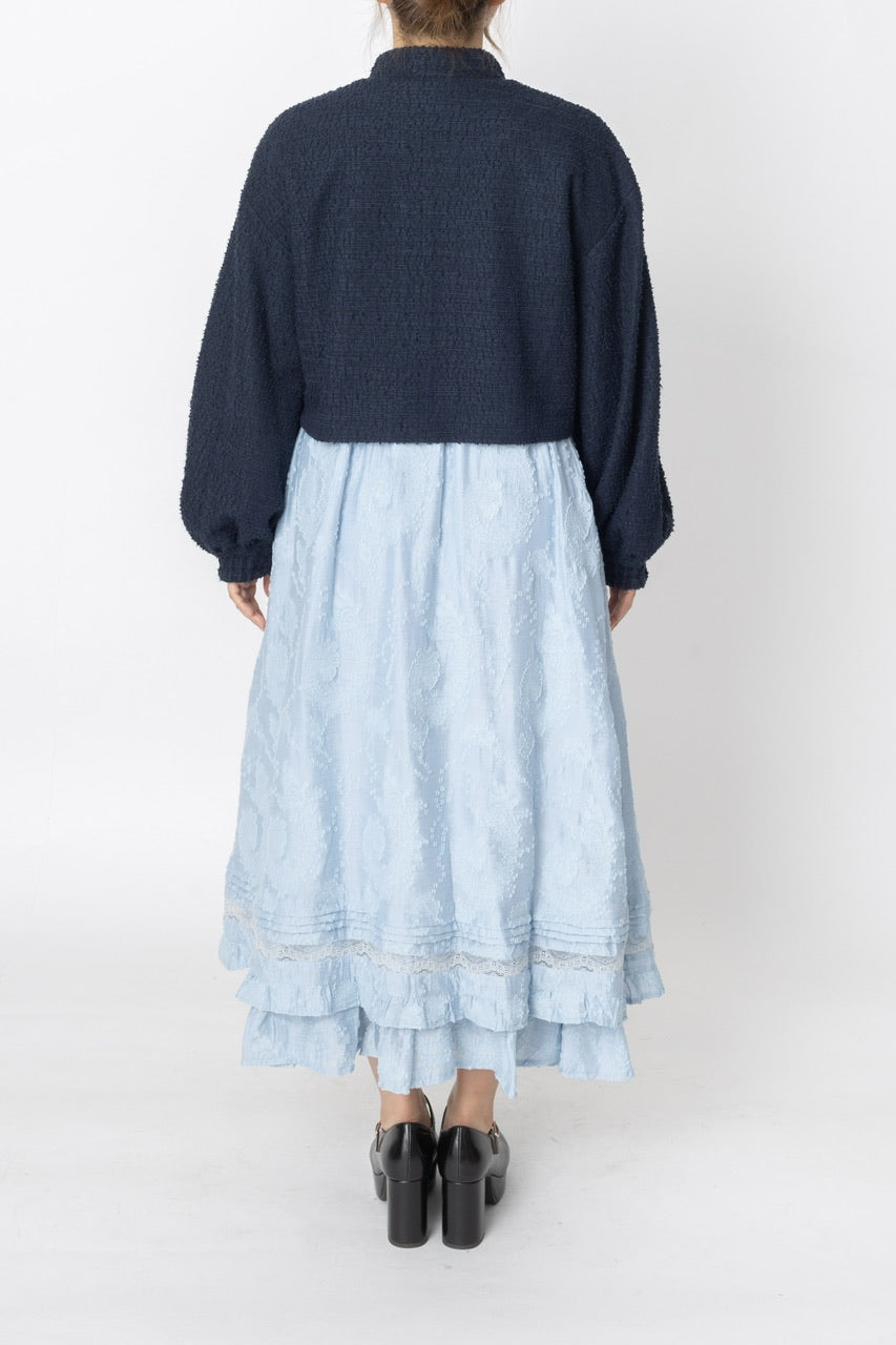frill tiered skirt / powder blue