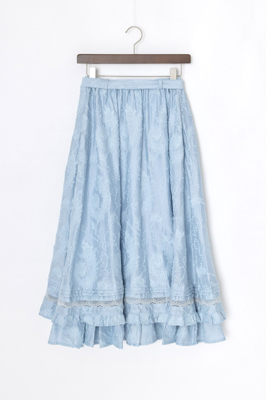 frill tiered skirt / powder blue