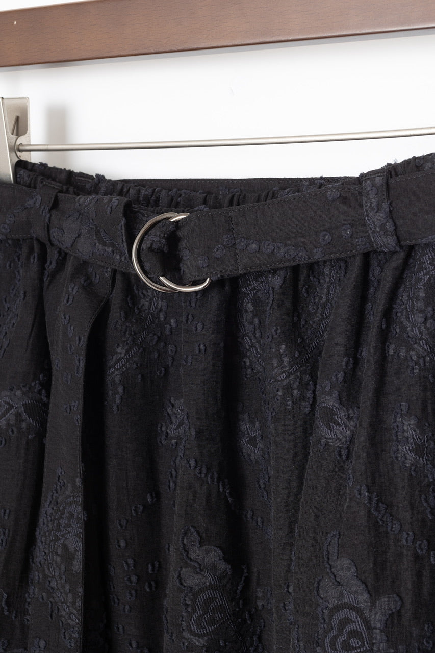 frill tiered skirt / black
