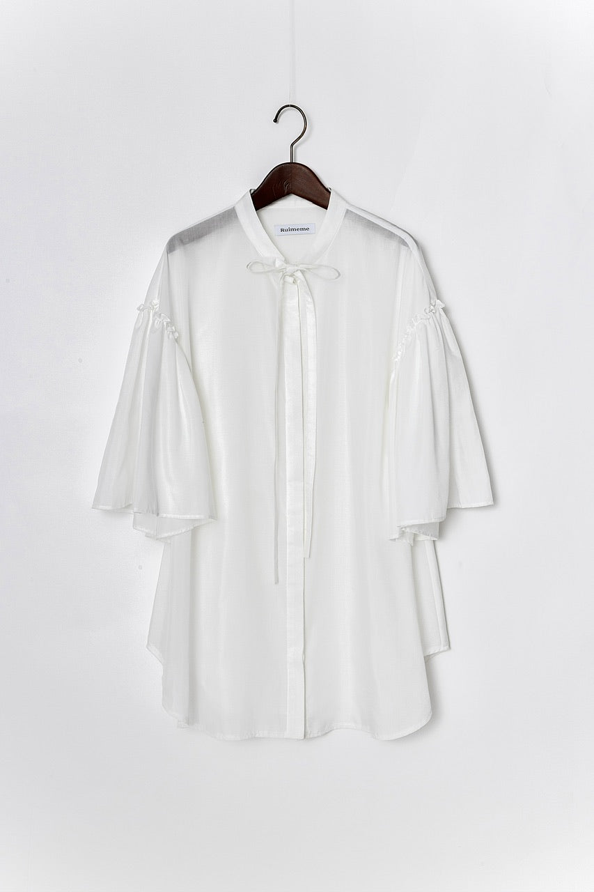 petal sleeve blouse / off white