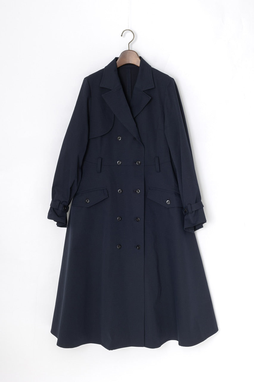 dress trench coat / navy