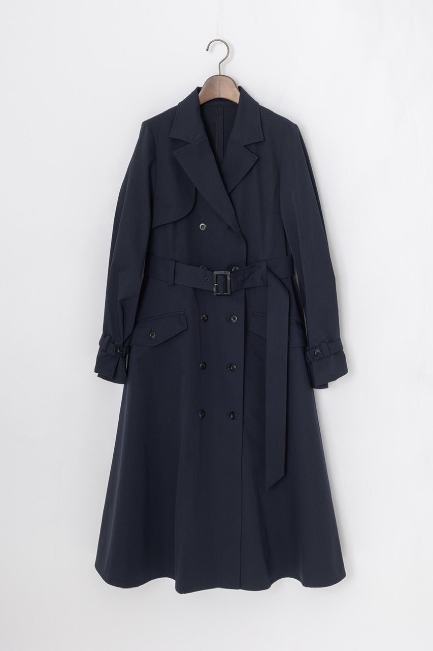 dress trench coat / navy