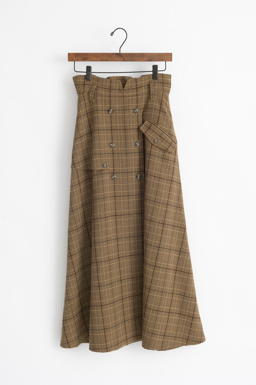 trench flare skirt