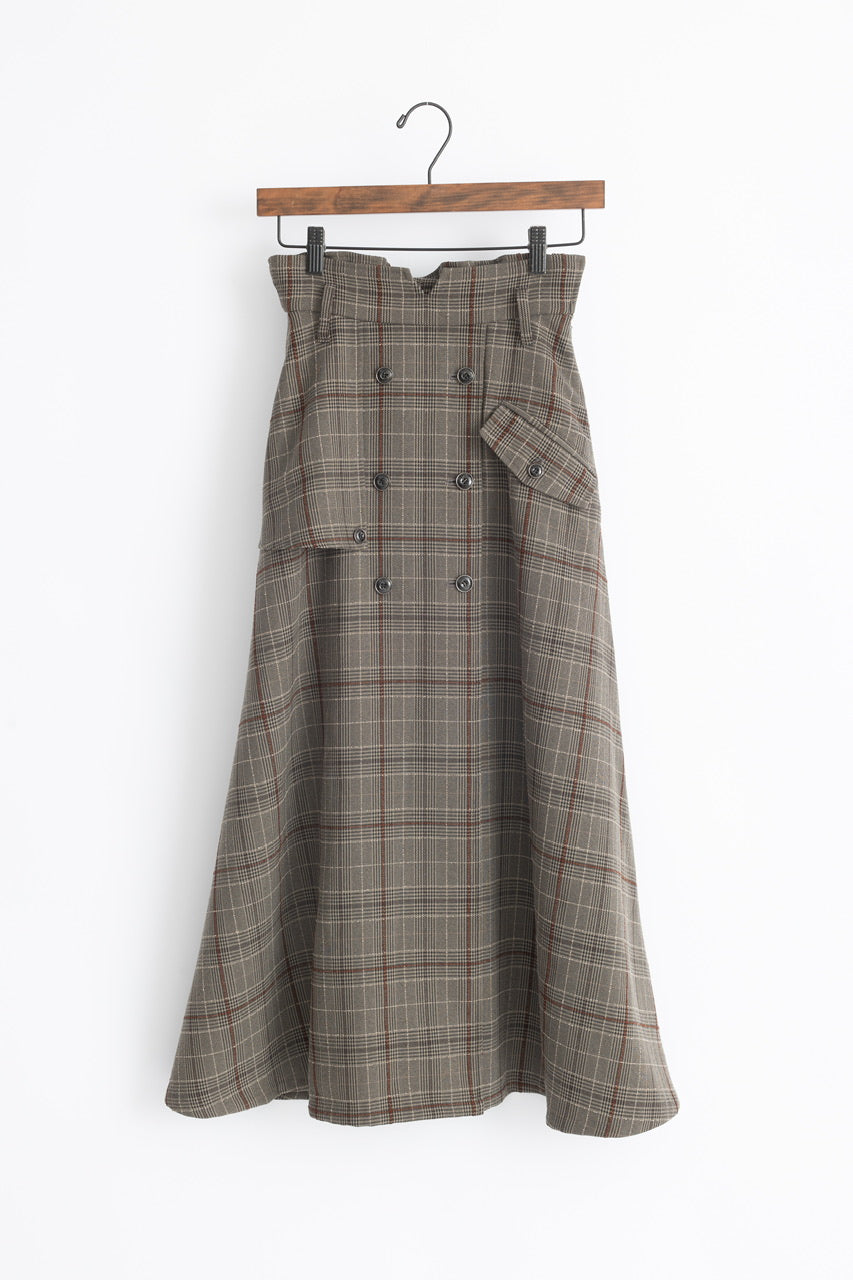 trench flare skirt