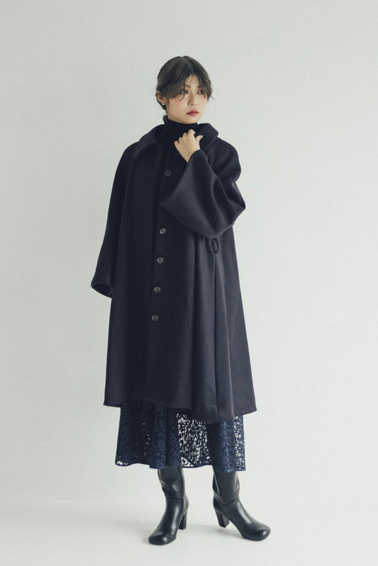 melton poncho coat